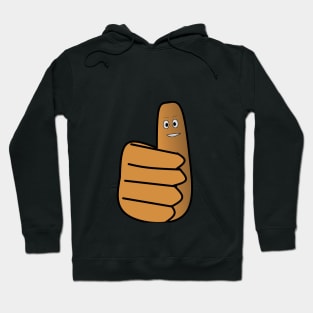 Cartoon illustration of hand giving thumbs up Hoodie